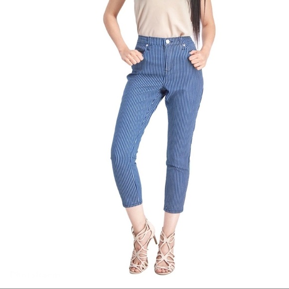 NWT Blank NYC Great Jones High Rise Striped Crop Jeans Size 29 - Picture 10 of 10